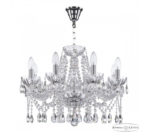 Подвесная люстра Bohemia Ivele Crystal 5413/8/200 Ni Clear/M-1H Подвесная люстра Bohemia Ivele Crystal 5413/8/200 Ni Clear/M-1H