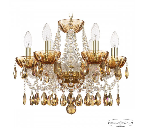 Подвесная люстра Bohemia Ivele Crystal 5413/6/141 G Amber/M-1H K777 Подвесная люстра Bohemia Ivele Crystal 5413/6/141 G Amber/M-1H K777