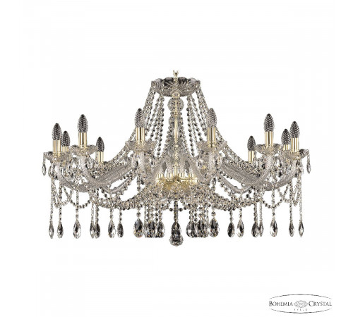 Подвесная люстра Bohemia Ivele Crystal 107/12/360 G Подвесная люстра Bohemia Ivele Crystal 107/12/360 G