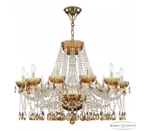 Подвесная люстра Bohemia Ivele Crystal 5413/12/300 G Amber/M-1F K721 Подвесная люстра Bohemia Ivele Crystal 5413/12/300 G Amber/M-1F K721