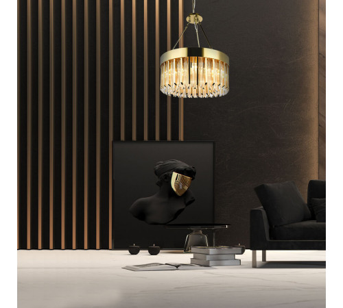 Подвесная люстра Lumien Hall Карре LH3056/9P-GDCG Подвесная люстра Lumien Hall Карре LH3056/9P-GDCG