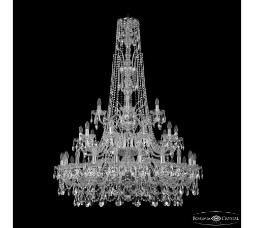 Подвесная люстра Bohemia Ivele Crystal 1411/20+10+5/400/XL-155/3d Ni