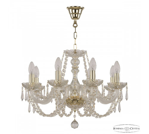 Подвесная люстра Bohemia Ivele Crystal 101/8/195 G Drops Подвесная люстра Bohemia Ivele Crystal 101/8/195 G Drops