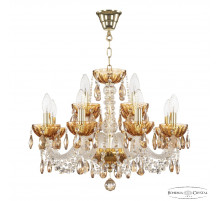 Подвесная люстра Bohemia Ivele Crystal 5402/8+4/195 G Amber/M-1H K721
