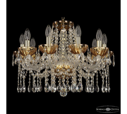 Подвесная люстра Bohemia Ivele Crystal 5413/10/200 G Amber/M-1H