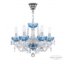 Подвесная люстра Bohemia Ivele Crystal 5402/6/141 Ni Aquamarine/M-1G