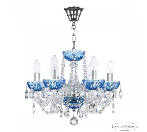 Подвесная люстра Bohemia Ivele Crystal 5402/6/141 Ni Aquamarine/M-1G Подвесная люстра Bohemia Ivele Crystal 5402/6/141 Ni Aquamarine/M-1G