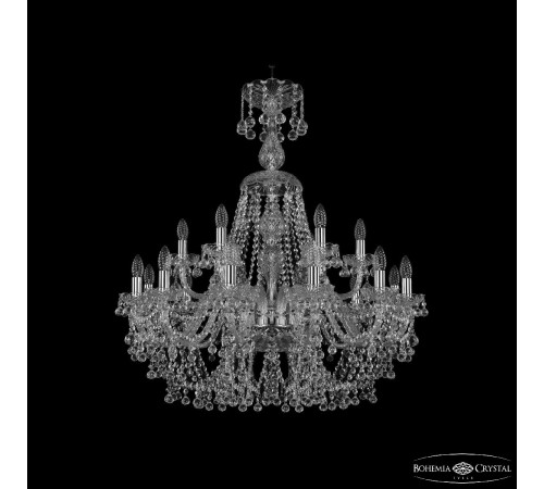 Подвесная люстра Bohemia Ivele Crystal 1409/12+6/300/XL-95 Ni