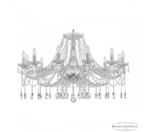 Подвесная люстра Bohemia Ivele Crystal 107/12/360 Ni Подвесная люстра Bohemia Ivele Crystal 107/12/360 Ni