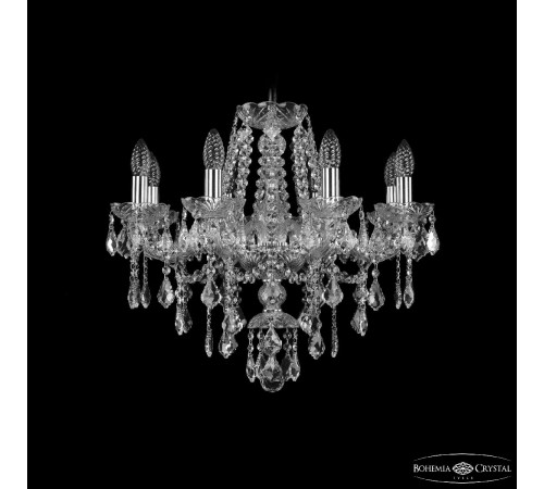 Подвесная люстра Bohemia Ivele Crystal 1415/8/200 Ni Leafs Подвесная люстра Bohemia Ivele Crystal 1415/8/200 Ni Leafs