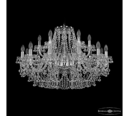 Подвесная люстра Bohemia Ivele Crystal 1409/12+6/300 Ni Подвесная люстра Bohemia Ivele Crystal 1409/12+6/300 Ni