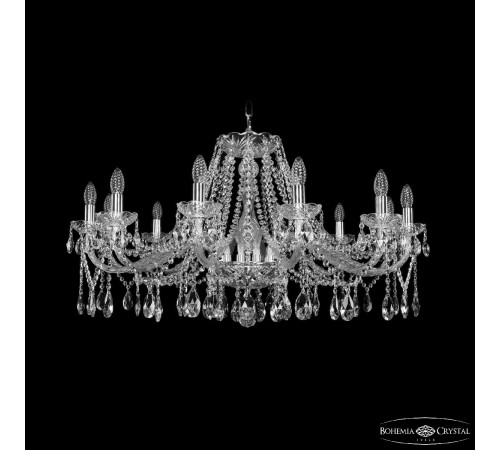 Подвесная люстра Bohemia Ivele Crystal 1413/12/360 Ni Подвесная люстра Bohemia Ivele Crystal 1413/12/360 Ni
