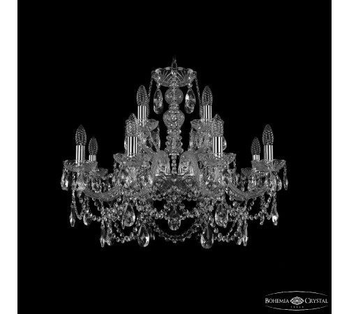 Подвесная люстра Bohemia Ivele Crystal 1411/8+4/240 Ni Подвесная люстра Bohemia Ivele Crystal 1411/8+4/240 Ni
