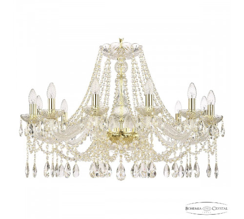 Подвесная люстра Bohemia Ivele Crystal 107/12/300 G Подвесная люстра Bohemia Ivele Crystal 107/12/300 G