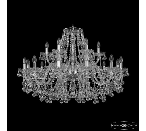 Подвесная люстра Bohemia Ivele Crystal 1409/12+6/360 Ni Подвесная люстра Bohemia Ivele Crystal 1409/12+6/360 Ni