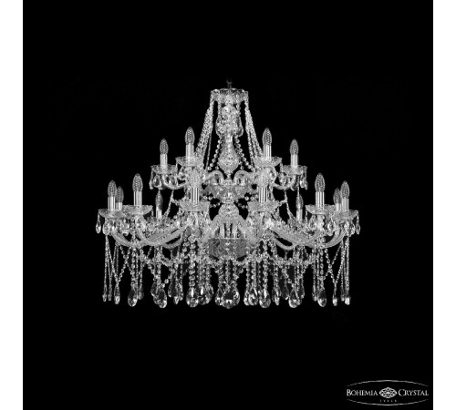 Подвесная люстра Bohemia Ivele Crystal 1413/12+6/360/2d Ni Подвесная люстра Bohemia Ivele Crystal 1413/12+6/360/2d Ni
