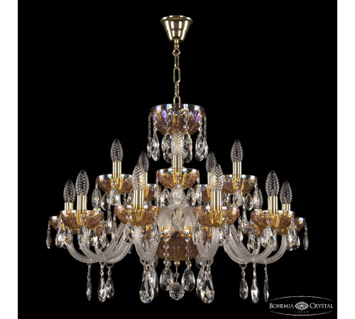 Подвесная люстра Bohemia Ivele Crystal 5417/10+5/240 G Shampan/M-1H Подвесная люстра Bohemia Ivele Crystal 5417/10+5/240 G Shampan/M-1H