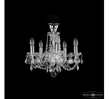 Подвесная люстра Bohemia Ivele Crystal 1402/5/141 Ni Leafs Tube