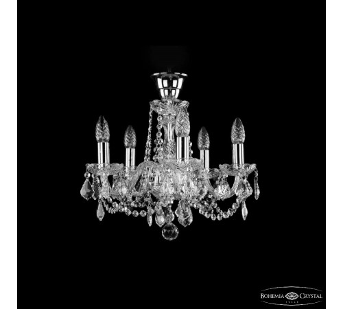 Подвесная люстра Bohemia Ivele Crystal 1402/5/141 Ni Leafs Tube Подвесная люстра Bohemia Ivele Crystal 1402/5/141 Ni Leafs Tube