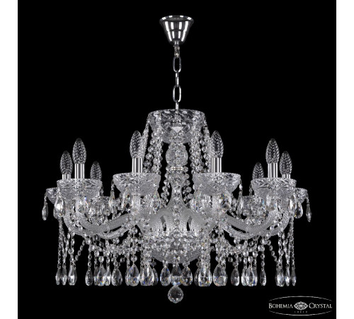 Подвесная люстра Bohemia Ivele Crystal 5413/10/240 Ni Clear/M-1F
