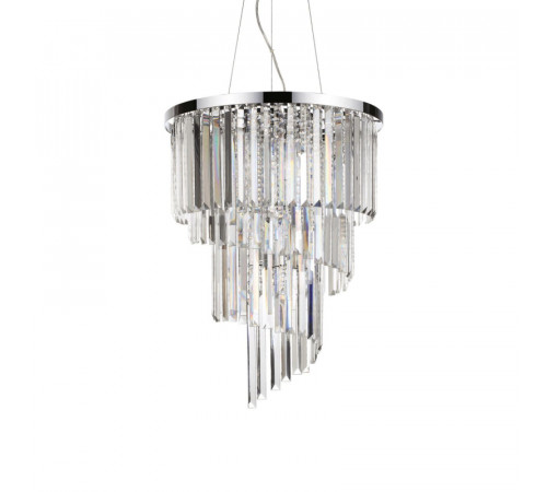 Подвесная люстра Ideal Lux Carlton SP12 Cromo 166247 Подвесная люстра Ideal Lux Carlton SP12 Cromo 166247