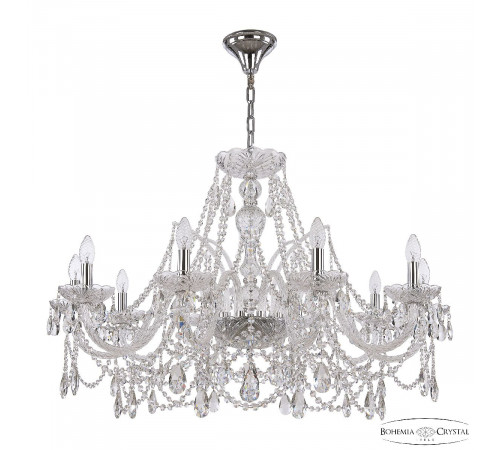 Подвесная люстра Bohemia Ivele Crystal 1411/10/360 Ni Подвесная люстра Bohemia Ivele Crystal 1411/10/360 Ni