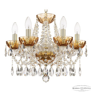 Подвесная люстра Bohemia Ivele Crystal 5413/6/141 G Amber/M-1H