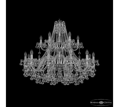 Подвесная люстра Bohemia Ivele Crystal 1409/12+6/360/2d Ni