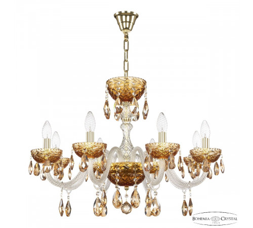 Подвесная люстра Bohemia Ivele Crystal 5417/8/240 G Amber/M-1F K721 Подвесная люстра Bohemia Ivele Crystal 5417/8/240 G Amber/M-1F K721
