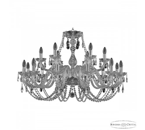 Подвесная люстра Bohemia Ivele Crystal 101/12+6/360 Ni Подвесная люстра Bohemia Ivele Crystal 101/12+6/360 Ni