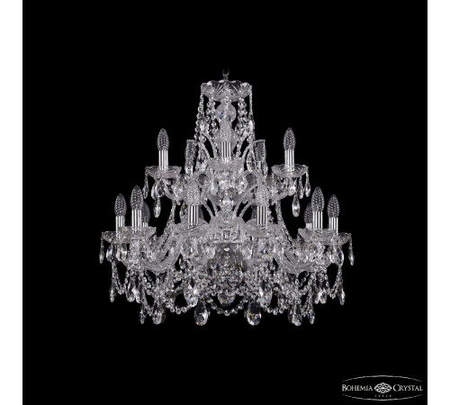 Подвесная люстра Bohemia Ivele Crystal 1411/10+5/240/2d Ni Подвесная люстра Bohemia Ivele Crystal 1411/10+5/240/2d Ni