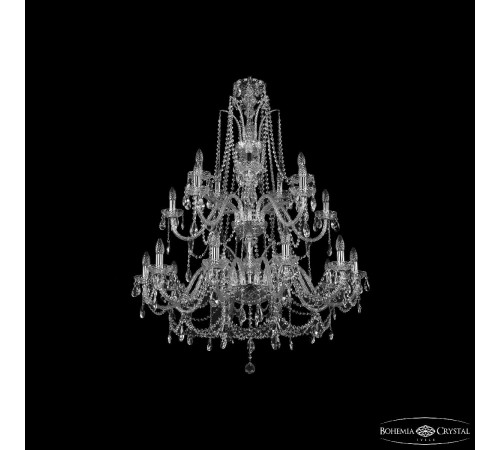 Подвесная люстра Bohemia Ivele Crystal 1411/10+5+5/360/2d Ni