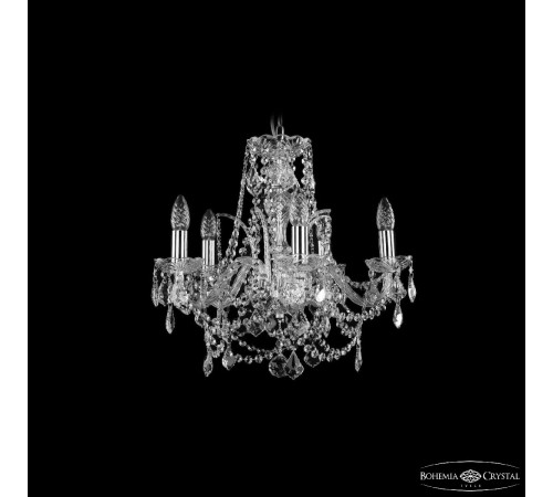 Подвесная люстра Bohemia Ivele Crystal 1411/5/160 Ni Leafs Подвесная люстра Bohemia Ivele Crystal 1411/5/160 Ni Leafs