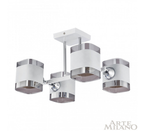 Потолочная люстра Arte Milano Amalfi 329809/4 WH+CR Потолочная люстра Arte Milano Amalfi 329809/4 WH+CR