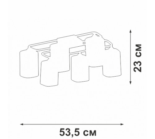 Потолочная люстра Vitaluce V3092-1/6PL Потолочная люстра Vitaluce V3092-1/6PL