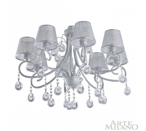 Потолочная люстра Arte Milano Amalfi 337146/8 WT+SL Потолочная люстра Arte Milano Amalfi 337146/8 WT+SL