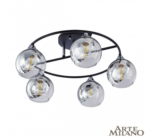 Потолочная люстра Arte Milano Amalfi 322403/5 BK+CR Потолочная люстра Arte Milano Amalfi 322403/5 BK+CR