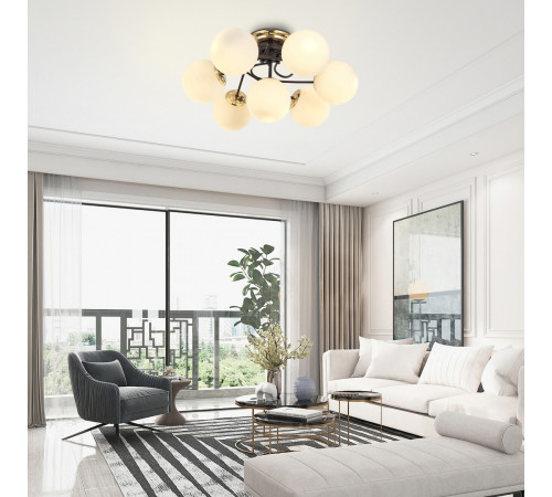 Потолочная люстра Arte Milano Neapolis 276408/6+1 BK/GD