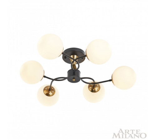 Потолочная люстра Arte Milano Neapolis 276808/6 BK/GD Потолочная люстра Arte Milano Neapolis 276808/6 BK/GD