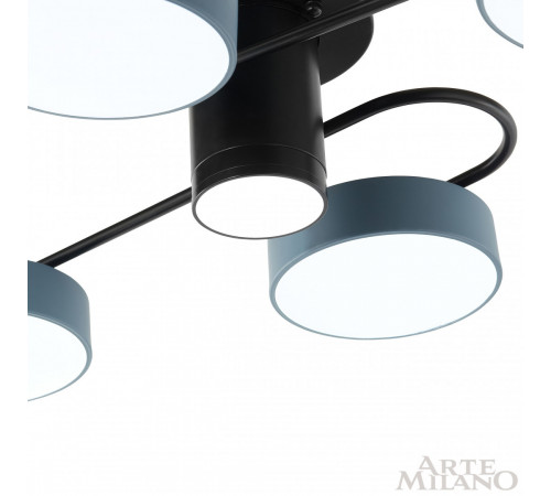 Потолочная люстра Arte Milano Ferrara 253039/4+1 Bk/Gr Потолочная люстра Arte Milano Ferrara 253039/4+1 Bk/Gr