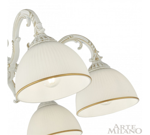 Потолочная люстра Arte Milano 346410/8 WT+G Потолочная люстра Arte Milano 346410/8 WT+G