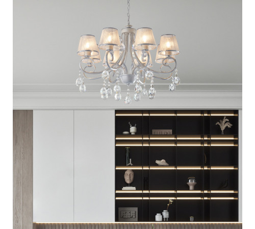 Потолочная люстра Arte Milano Amalfi 337146/8 WT+SL Потолочная люстра Arte Milano Amalfi 337146/8 WT+SL