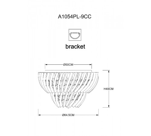 Потолочная люстра Arte Lamp Ella A1054PL-9CC Потолочная люстра Arte Lamp Ella A1054PL-9CC
