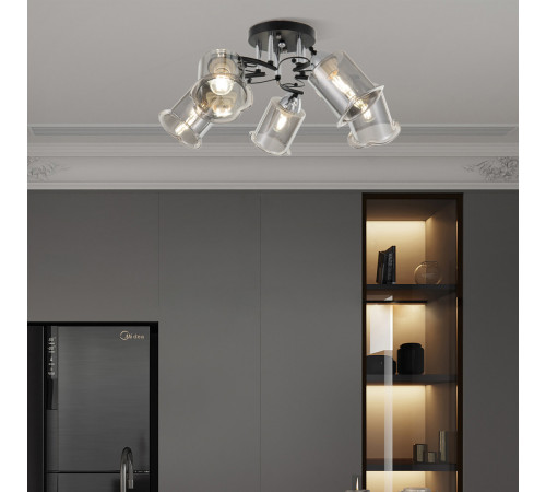 Потолочная люстра Arte Milano Amalfi 323219/5 CR+BK Потолочная люстра Arte Milano Amalfi 323219/5 CR+BK
