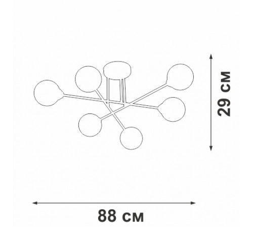 Потолочная люстра Vitaluce V3931-1/6PL Потолочная люстра Vitaluce V3931-1/6PL