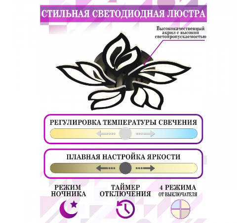 Потолочная люстра Natali Kovaltseva Sand HIGH-TECH LED LAMPS 82006 BLACK Потолочная люстра Natali Kovaltseva Sand HIGH-TECH LED LAMPS 82006 BLACK