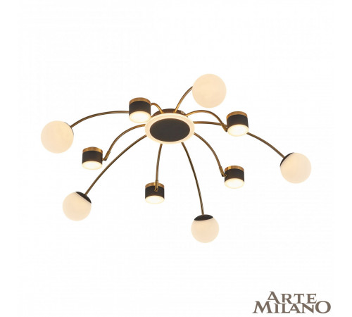 Потолочная люстра Arte Milano 272040/10 BK/GD Потолочная люстра Arte Milano 272040/10 BK/GD