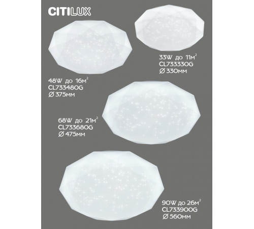 Потолочная люстра Citilux Астрон CL733330G
