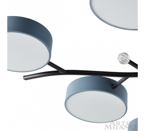 Потолочная люстра Arte Milano Ferrara 256606/8+1 Bk/Gr Потолочная люстра Arte Milano Ferrara 256606/8+1 Bk/Gr