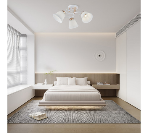 Потолочная люстра Arte Milano Amalfi 325395/3A WH+FG Потолочная люстра Arte Milano Amalfi 325395/3A WH+FG